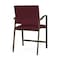 Lesro Newport Wide Hip Chair Metal Frame, Bronze, OH Wine Upholstery NP1261 - alternate 3